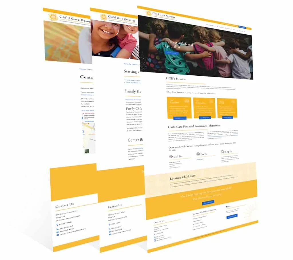 Child Care Resource — vista del sitio web