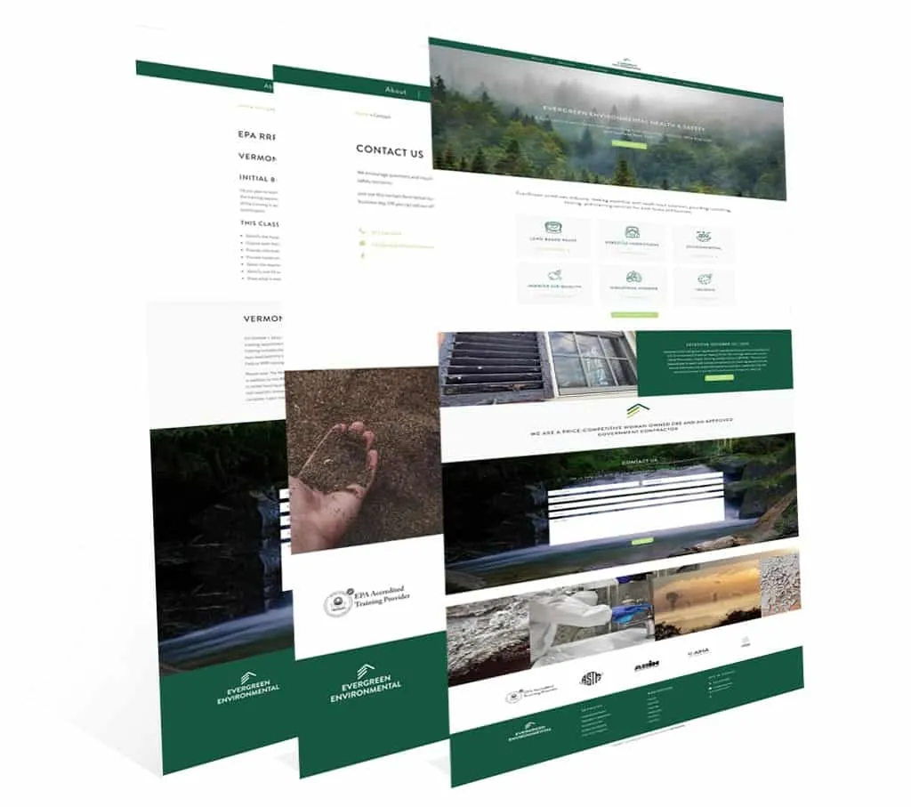 Evergreen Environmental — vista del sitio web