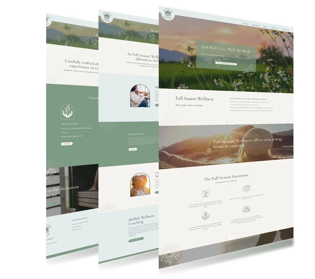 Full Season Wellness — vista del sitio web