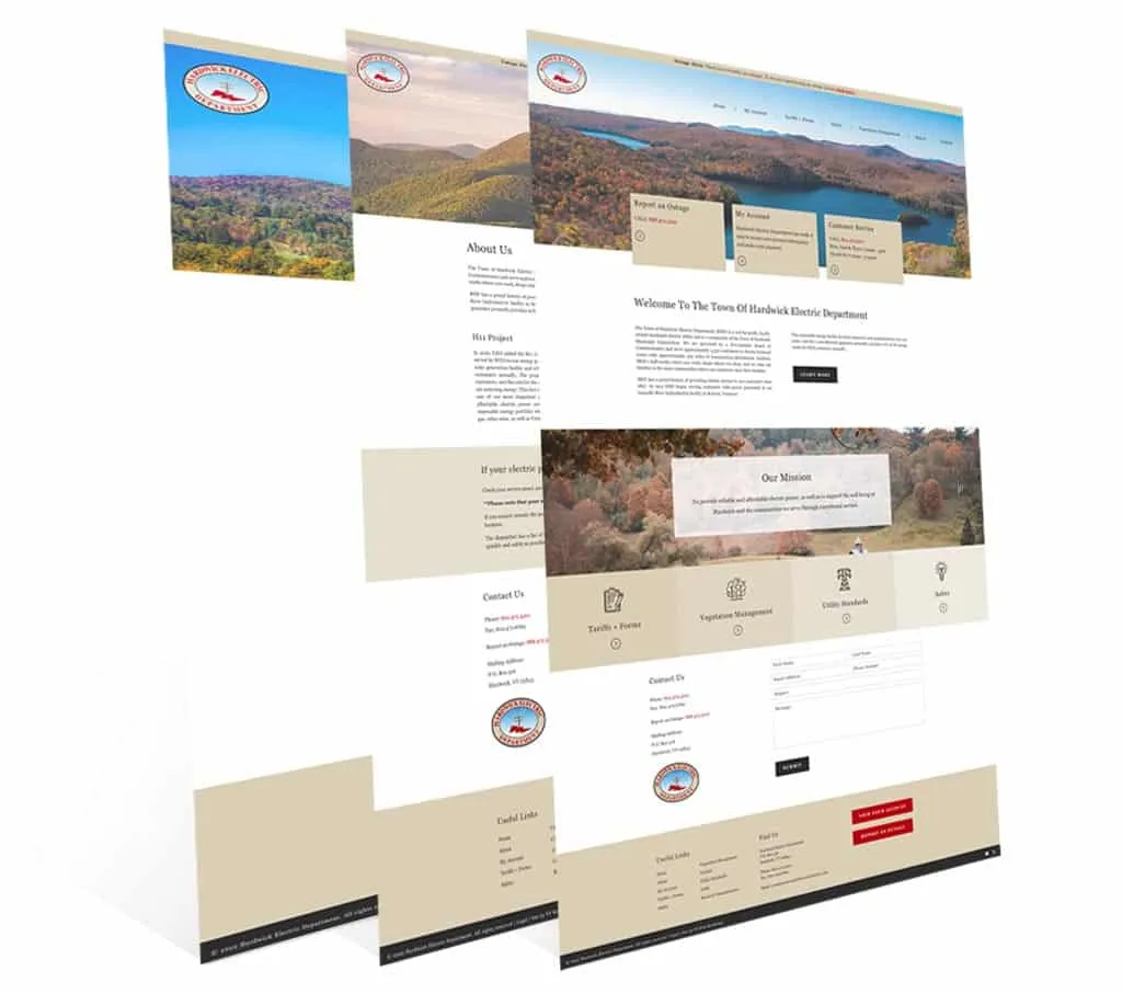Hardwick Electric Department — vista del sitio web