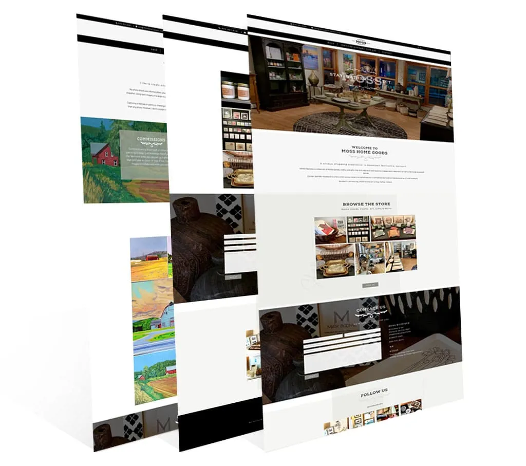 Moss Boutique — vista del sitio web