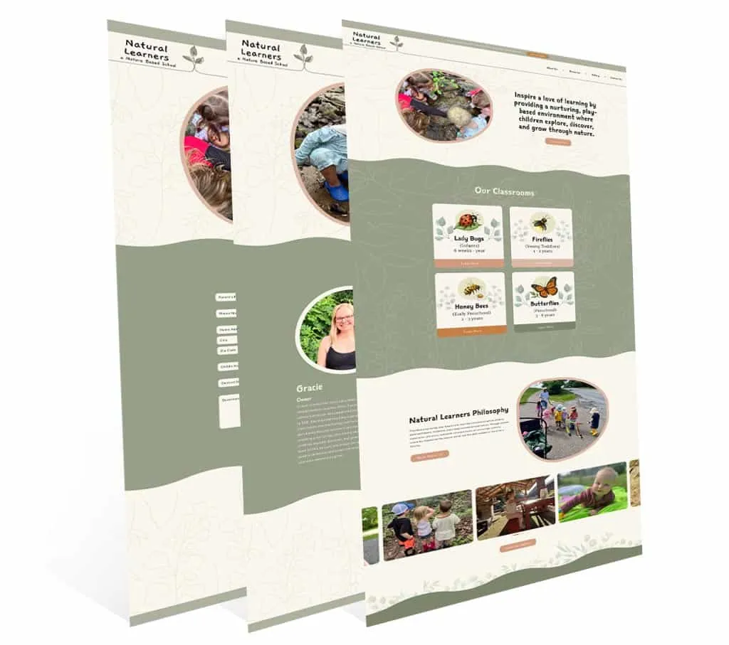 Natural Learners — website preview