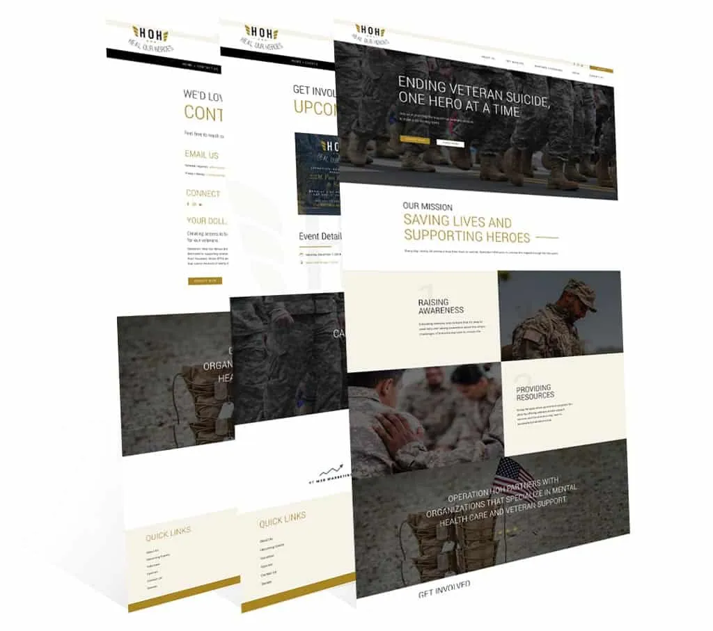 Operation Heal Our Heroes — vista del sitio web