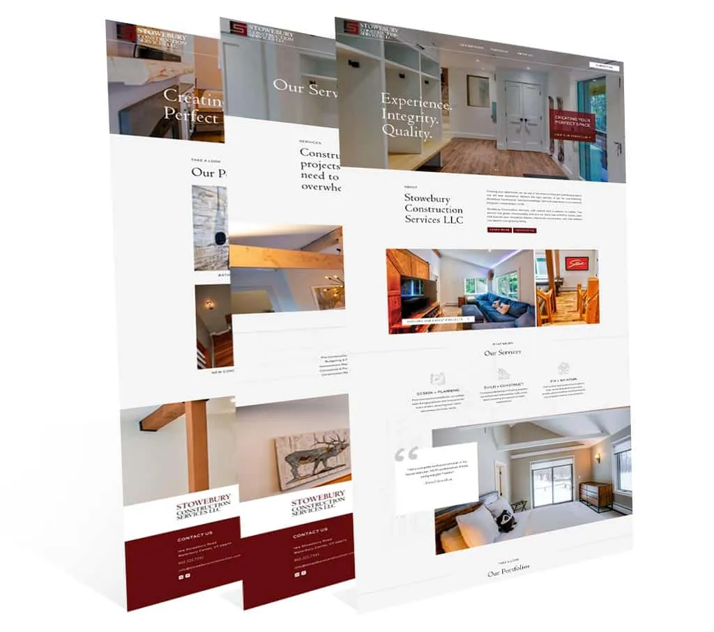Stowebury Construction — vista del sitio web