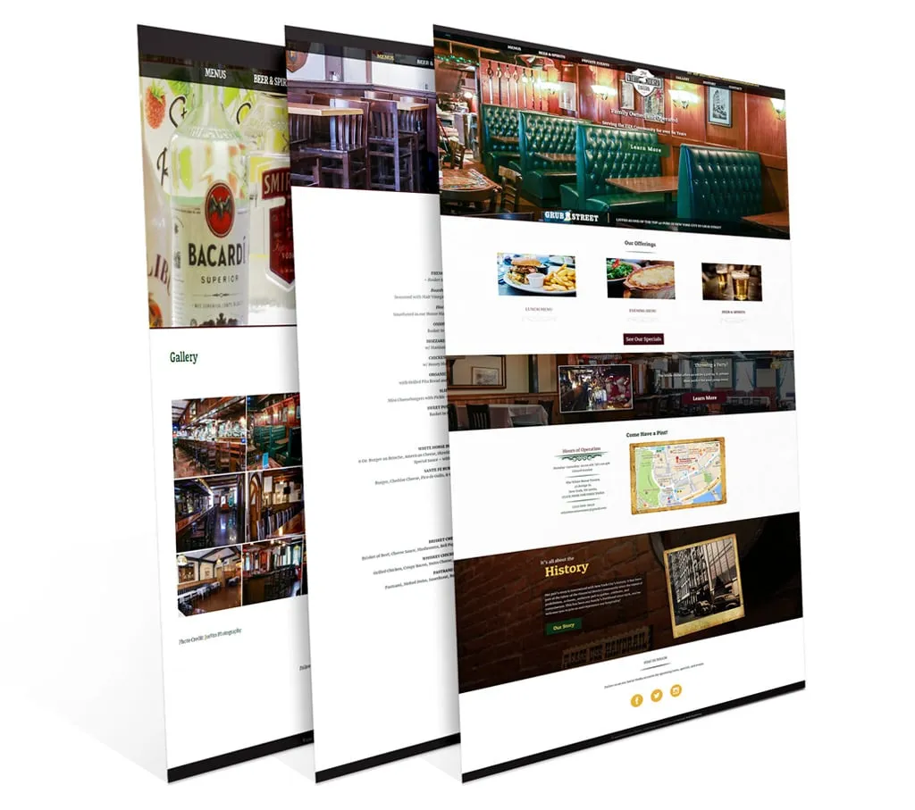 White Horse Tavern — vista del sitio web