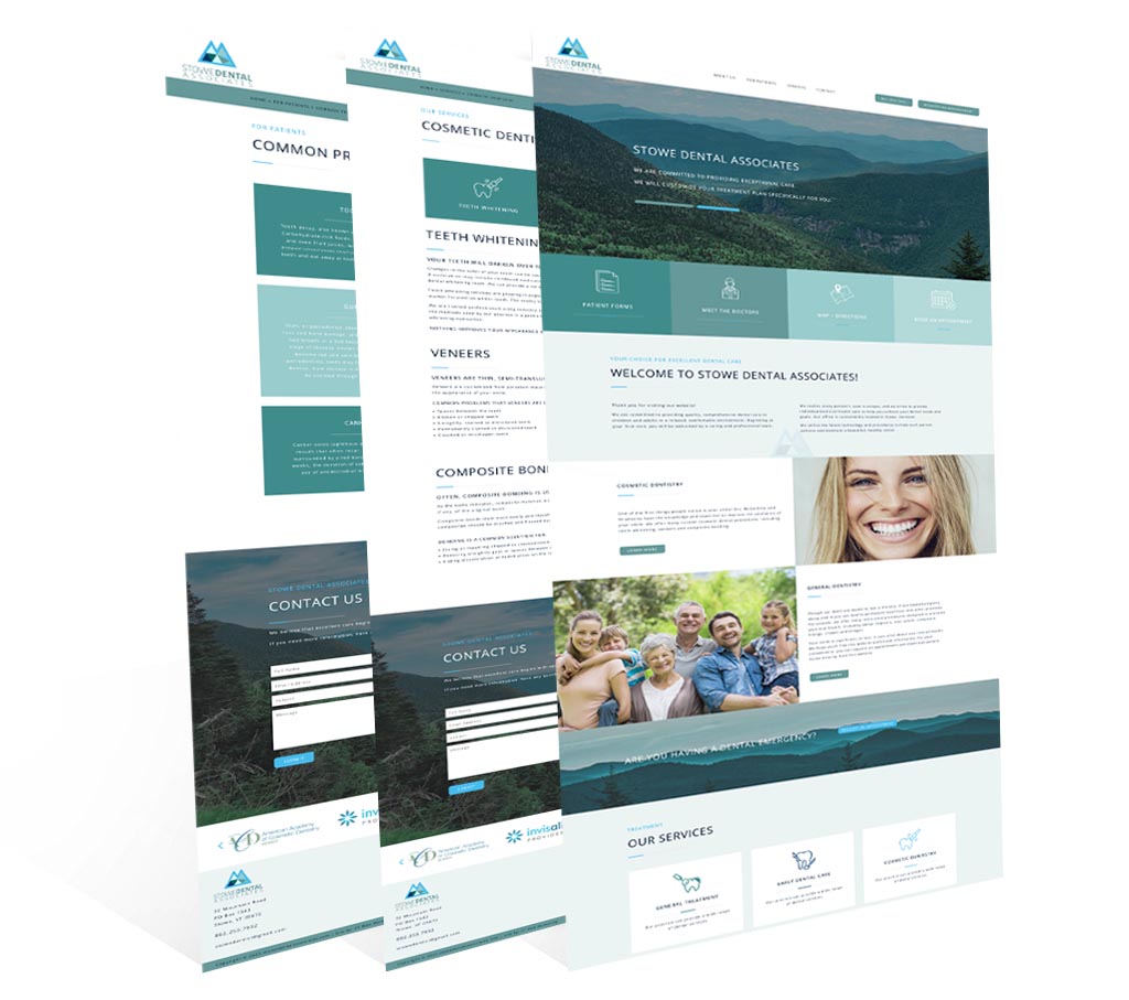 Stowe Dental Associates web design and development